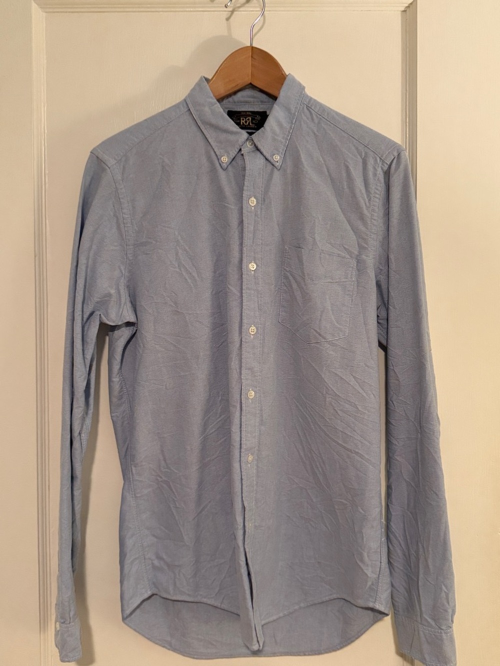 Ralph Lauren Double RL Pale Blue Button-Down Oxford Shirt